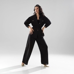 Брюки Роскошный момент (super black). Состав: 85% хлопок, 10% п/э, 5% спандекс