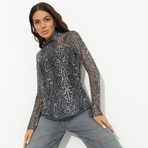 Водолазка Внешнее великолепие (snake, 2 в 1). Состав: 95% п/э, 5% спандекс