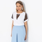 Футболка Всегда нарядна (extra). Состав: 65% п/э, 30% вискоза, 5% стрейч