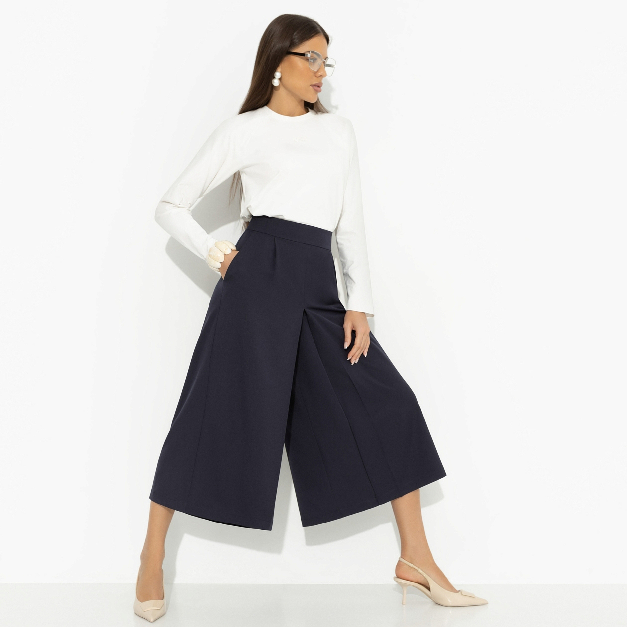 Модная интуиция (синий). Купить женский Юбка-шорты оптом от производителя.