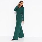 Комбинезон Ты безупречна (зелёный). Состав: 65% п/э, 30% вискоза, 5% эластан