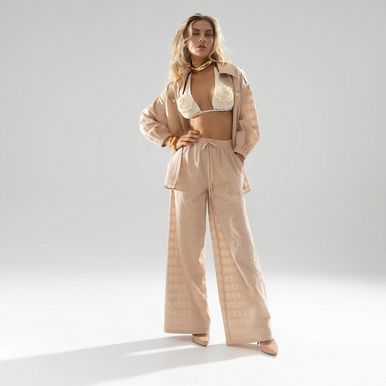 Брюки Роскошный момент. Состав: 85% хлопок, 10% п/э, 5% спандекс