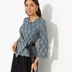 Костюм с юбкой Больше чем стиль (2 в 1, green). Состав: 75% полиэстер, 20% вискоза, 5% спандекс