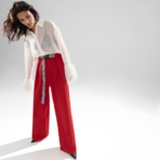 Брюки Lifestyle (рэд, с поясом). Состав: 60% полиэстер, 37% вискоза, 3% спандекс