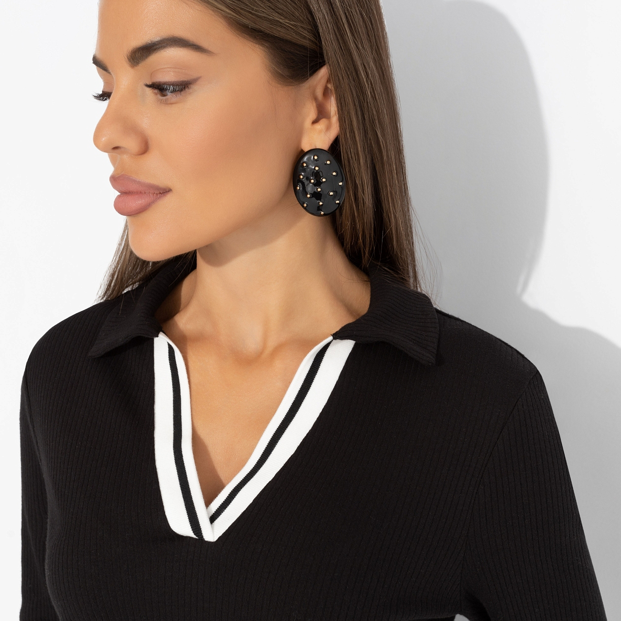 Поло Волна успеха (black). Состав: 97% хлопок, 3% лайкра