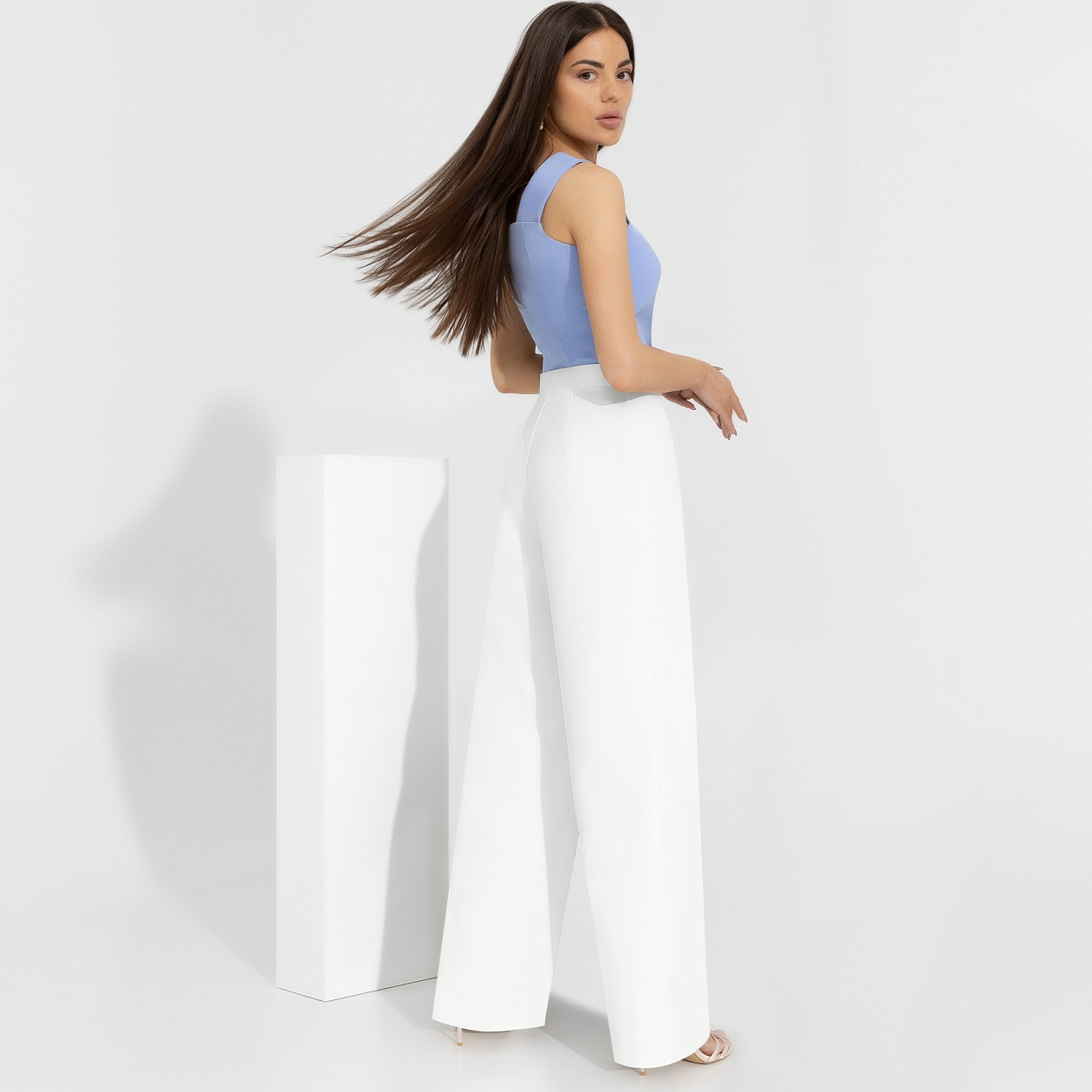 Брюки Модный экстаз (milk). Состав: 95% п/э, 5% эластан