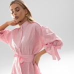 Платье Приглашённая звезда (с поясом). Состав: 90% хлопок, 9% полиэстер, 1% спандекс