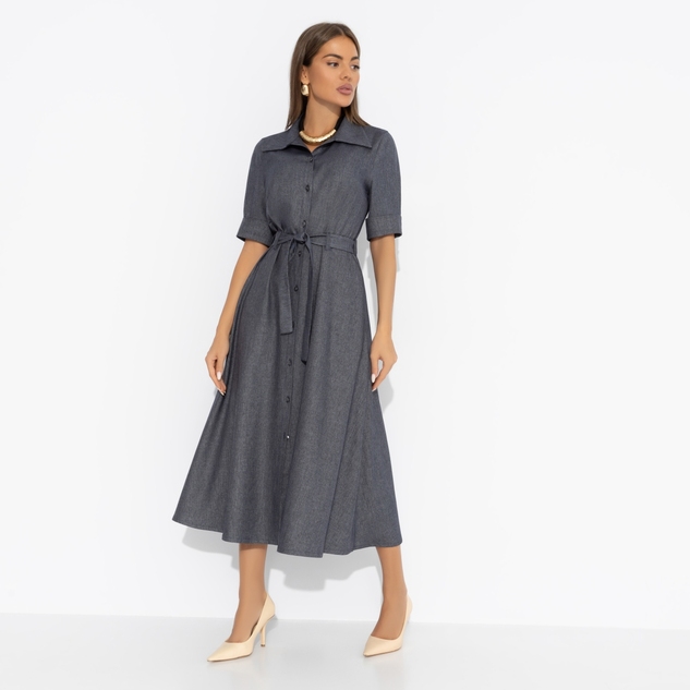 Платье День обещает быть стильным (с поясом) 