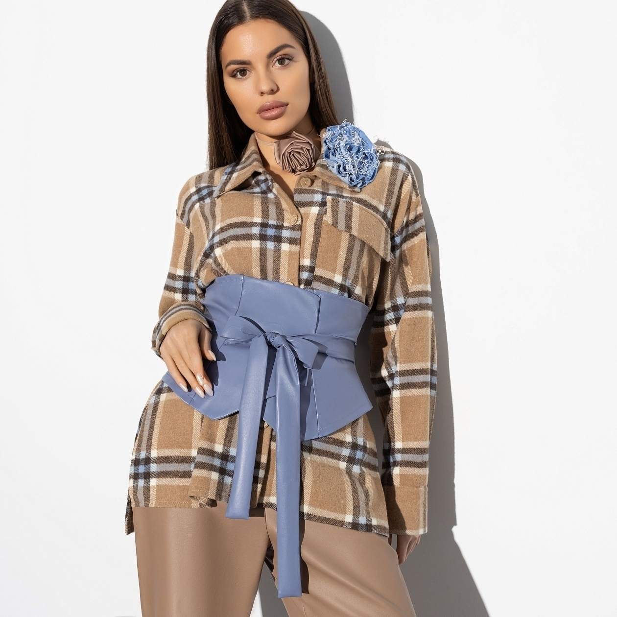 Горячий тренд (blue). Состав: 55% п/у волокно, 45% полиэстер