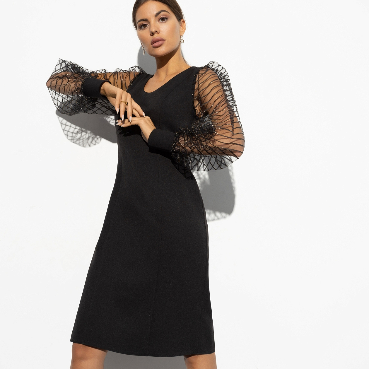 Платье Таинственная незнакомка (black). Состав: 95% полиэстер, 5% эластан