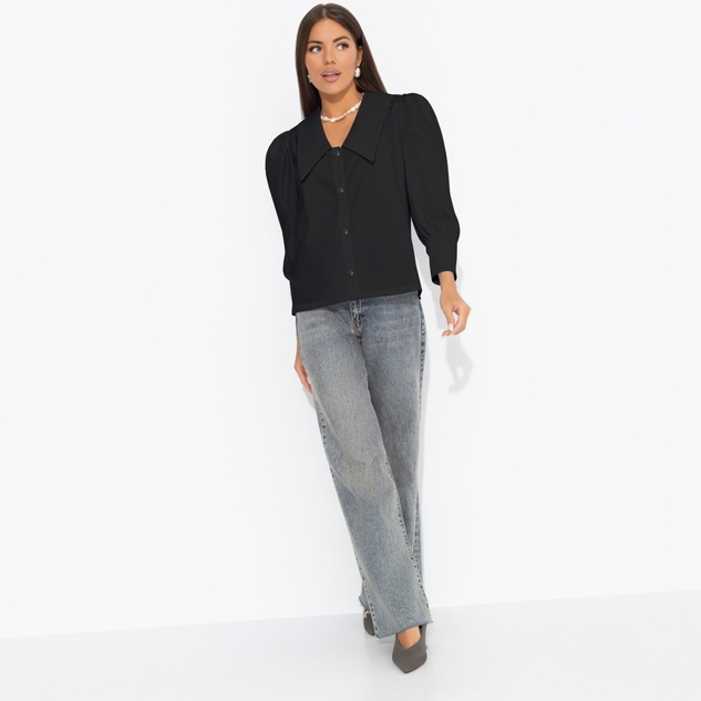 Блуза На пике успеха (черная) 