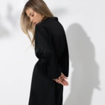 Платье-рубашка Сияние шелка (найт, с поясом). Состав: 97% полиэстер, 3% спандекс