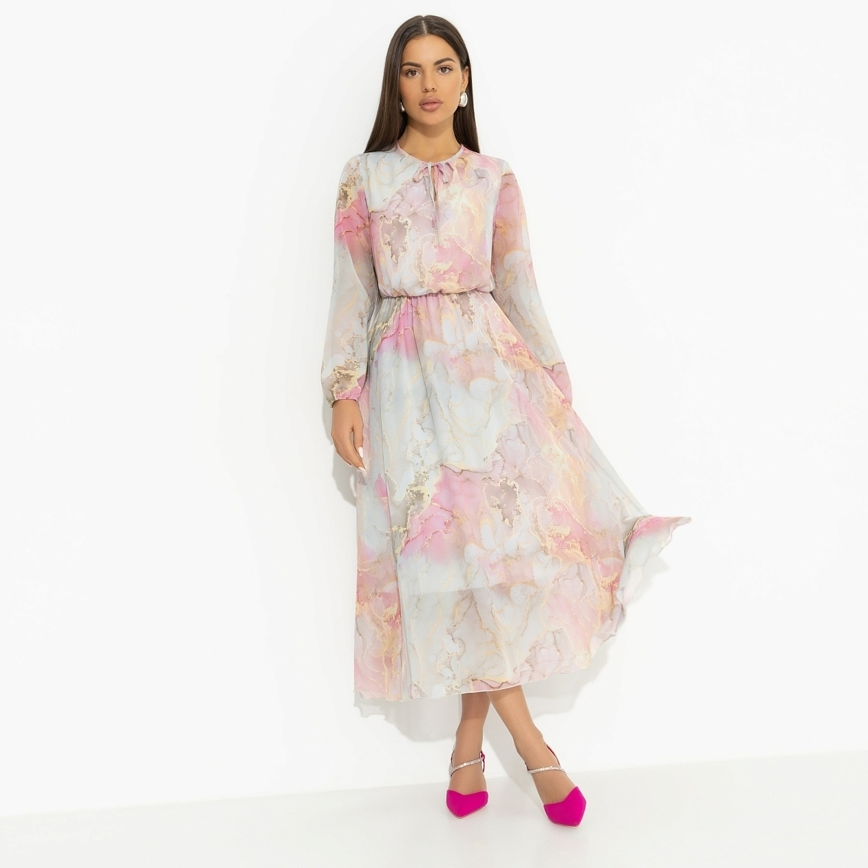 Платье Летящие мгновения (нежная new). Состав: 100% полиэстер