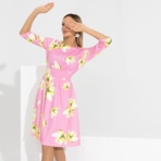 Платье Стильный офис (flower magic). Состав: 95% п/э, 5% спандекс