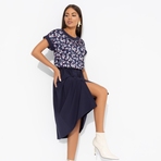 Комплект с юбкой Молодая и привлекательная (2 в 1, индиго). Состав: 95% п/а, 5% эластан