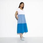 Платье Воздушная стихия (air blue). Состав: 80% п/э, 15% вискоза, 5% спандекс