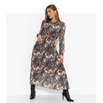 Платье Летящие мгновения (brown). Состав: 100% п/э