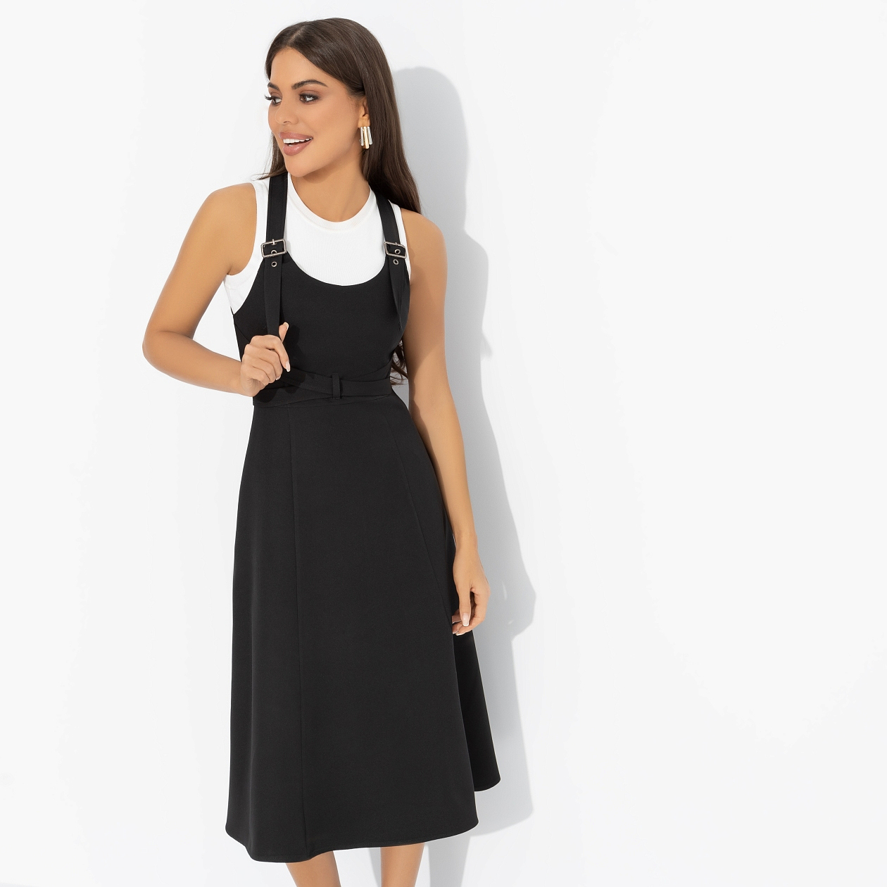 Сарафан Смелее, чем вчера (с поясом). Состав: 95% полиэстер, 5% эластан