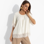 Блуза Путешествие в Прованс (нежная). Состав: 65% п/э, 30% вискоза, 5% спандекс