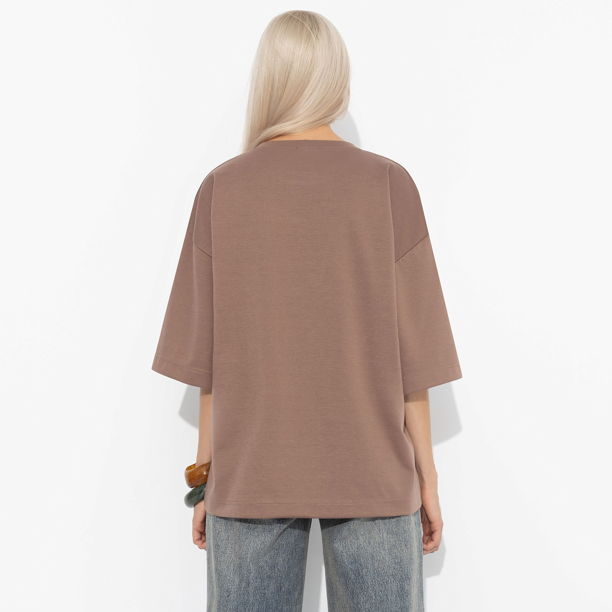 Футболка Красиво живу. Состав: 65% полиэстер, 30% вискоза, 5% стрейч