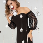 Платье Королева вечера (с силиконовыми лямками). Состав: 65% п/э, 30% вискоза, 5% эластан