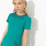 Платье-футляр Шлейф юности (green). Состав: 95% п/э, 5% спандекс