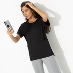 Туника Обожать разрешается (new). Состав: 65% п/э, 30% вискоза, 5% стрейч