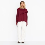 Туника Вам письмо (бордовая). Состав: 65% п/э, 30% вискоза, 5% спандекс