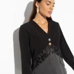 Жакет Модное сотрудничество. Состав: 65% п/э, 30% вискоза, 5% спандекс