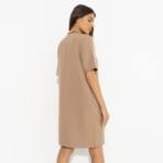 Платье Виртуальные будни (beige). Состав: 60% полиэстер, 37% вискоза, 3% спандекс