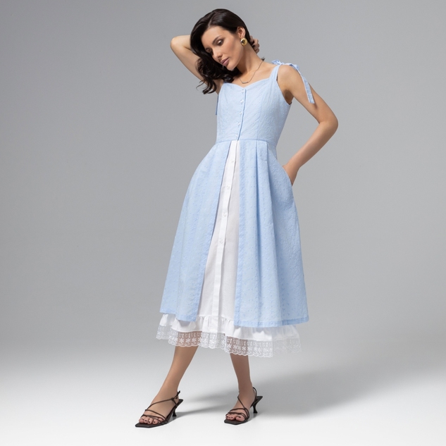 Сарафан Летняя сказка (голубой) 