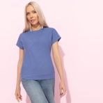 Футболка Искусство строить глазки (синий). Состав: 65% полиэстер, 30% вискоза, 5% спандекс