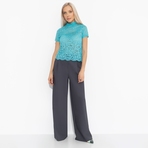 Водолазка На что вы намекаете? (бирюзовая). Состав: 65% п/э, 30% вискоза, 5% эластан