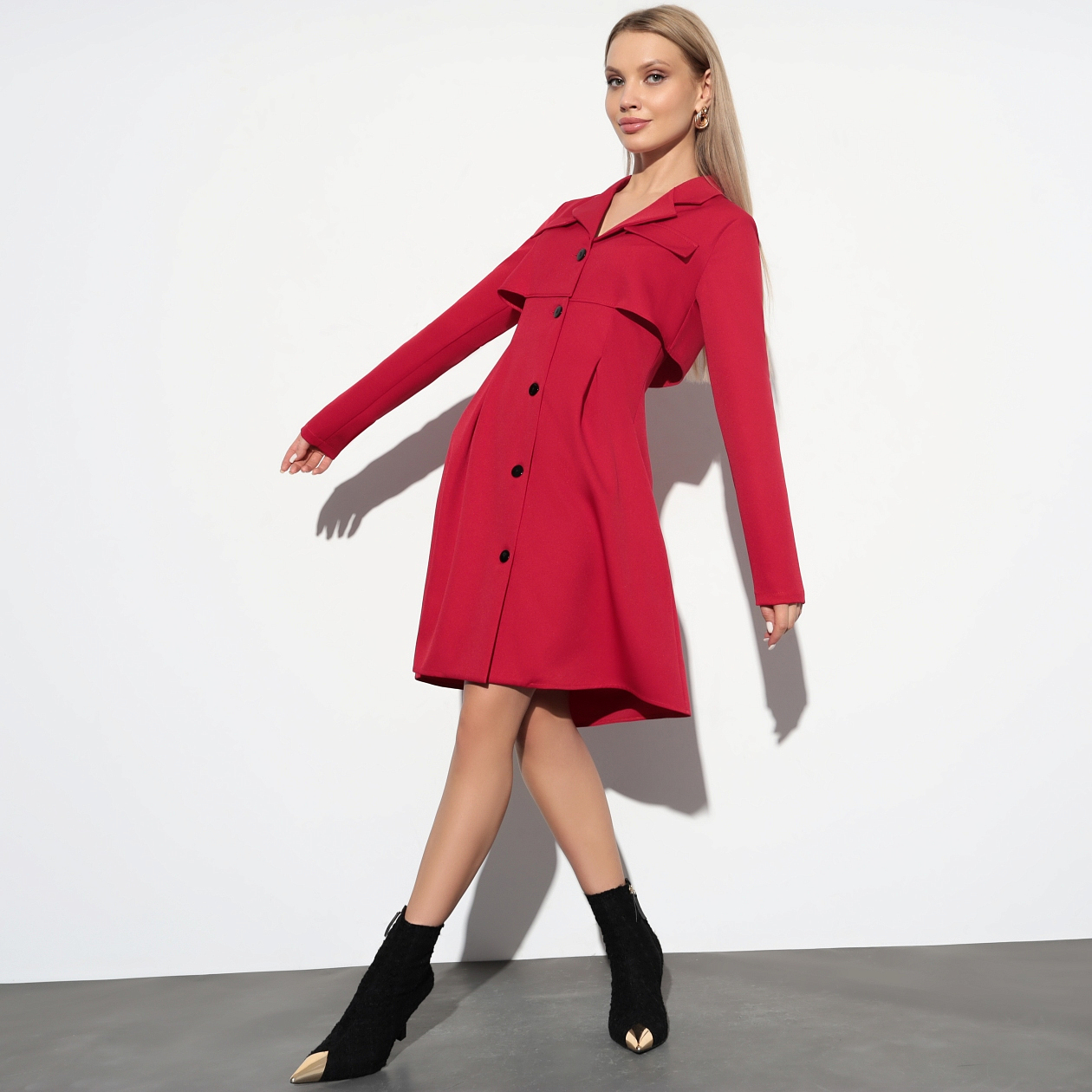 Платье Элегантная миссия (fiery red). Состав: 60% п/э, 37% вискоза, 3% спандекс