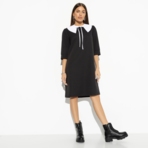 Платье Модное закулисье (2 в 1, с воротником). Состав: 60% полиэстер, 35% вискоза, 5% эластан