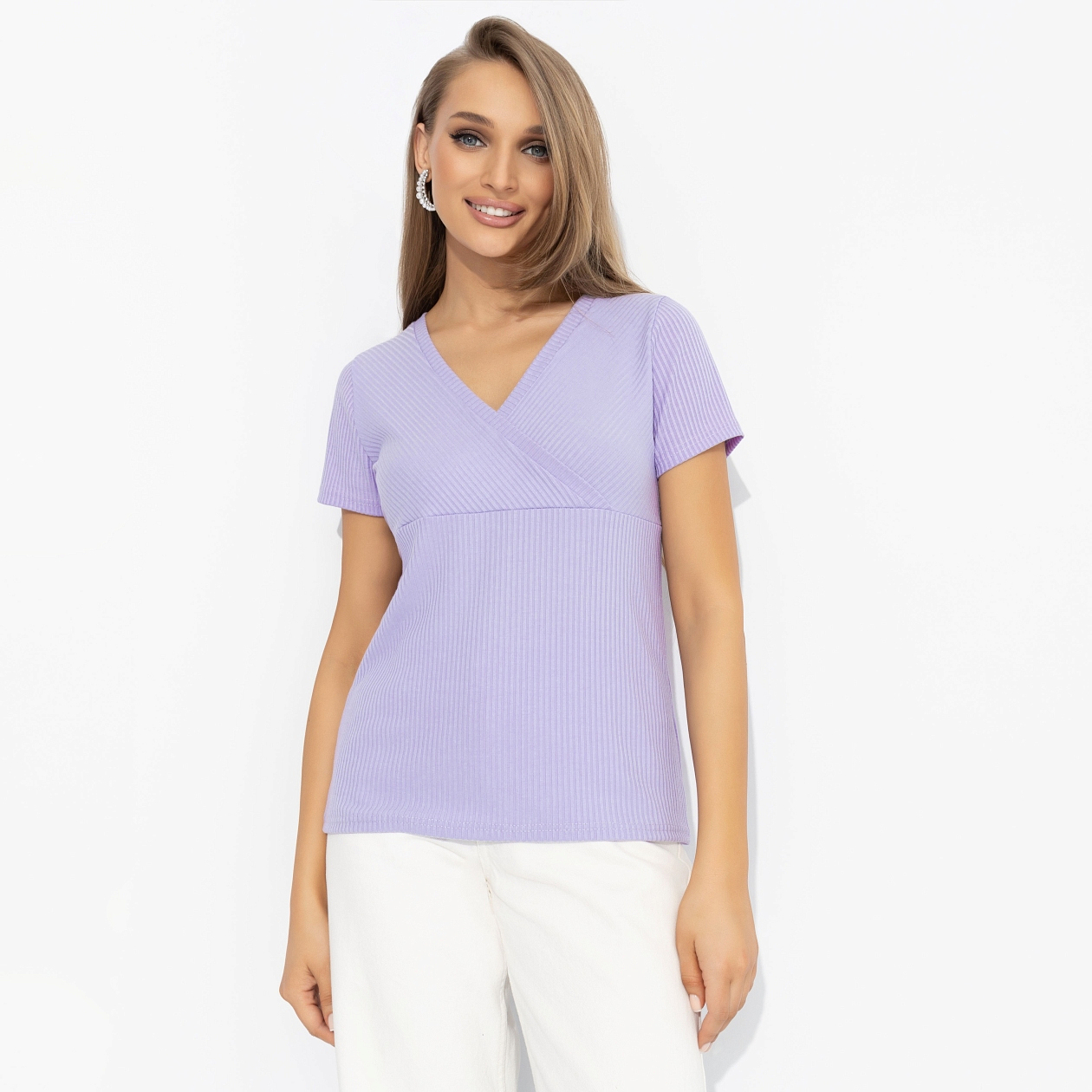 Футболка Женственность без границ. Состав: 65% п/э, 30% вискоза, 5% спандекс