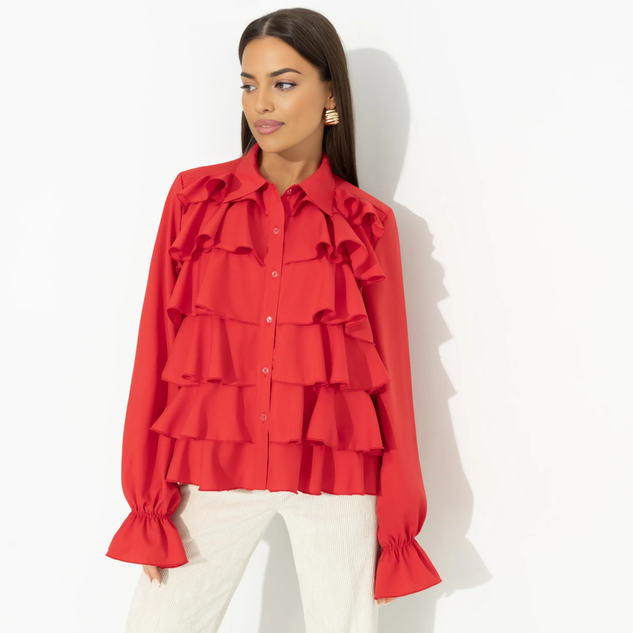 Блуза Гипнотический стиль (красная) 