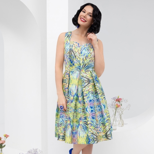 Сарафан Любуюсь в отражение (акварель) 