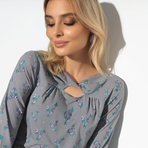 Водолазка Чарующий взгляд (грей). Состав: 95% п/э, 5% спандекс