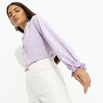 Блуза В лучшей роли (сиреневый). Состав: 65% полиэстер, 30% вискоза, 5% эластан