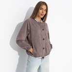 Бомбер Любуйся мной (коричневый). Состав: 92% полиэстер, 8% спандекс