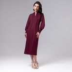 Платье-футляр Больше, чем просто платье (винное). Состав: 65% п/э, 30% вискоза, 5% спандекс