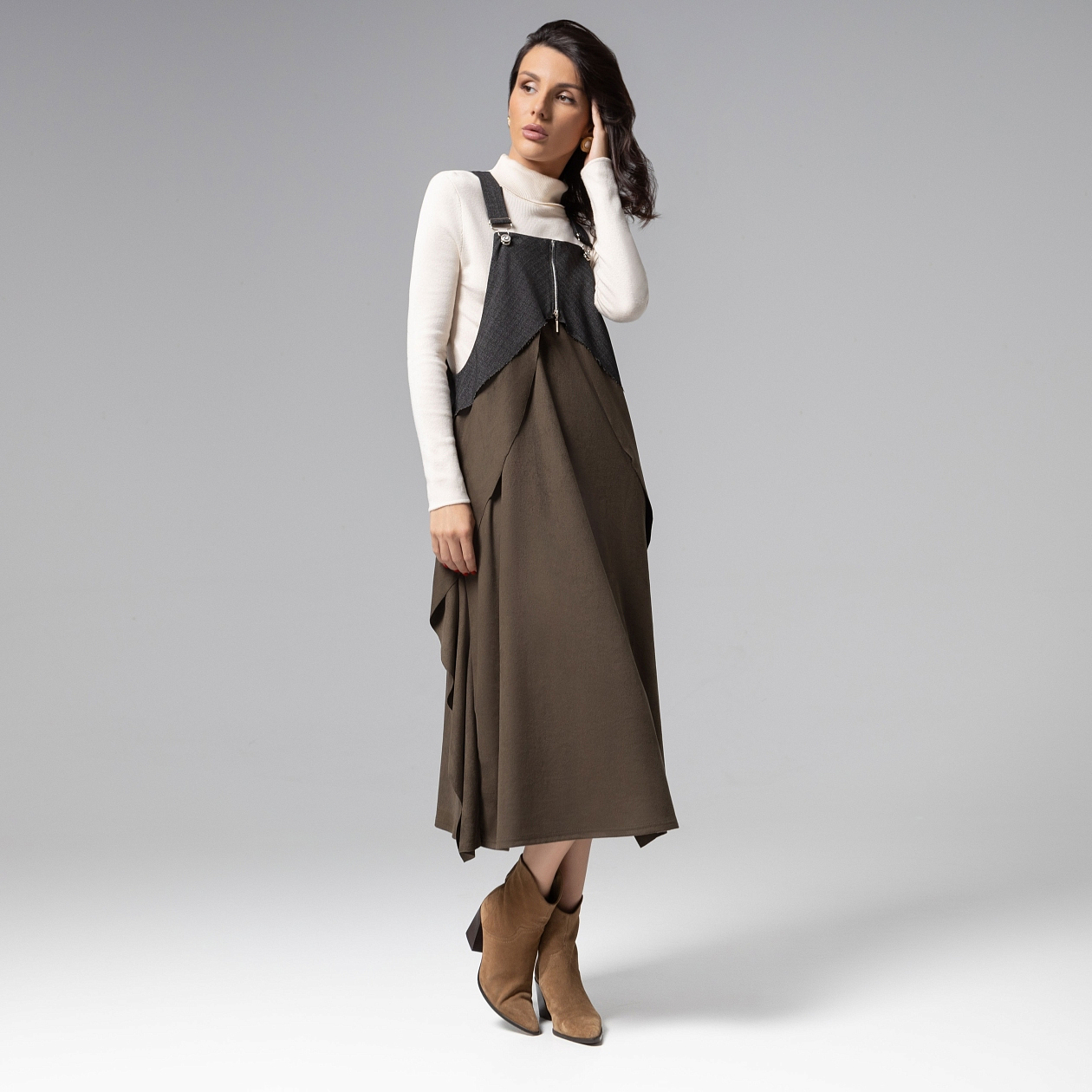 Сарафан Ушла красиво (dark green). Состав: 95% п/э, 5% спандекс