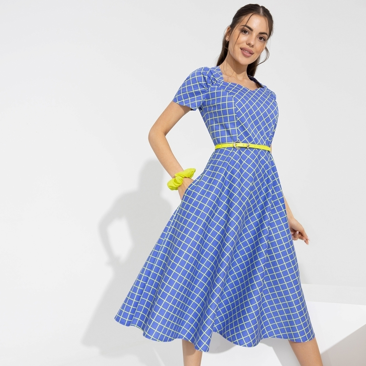 Платье Тонко чувствую (с ремешком). Состав: 50% хлопок, 45% п/э, 5% спандекс