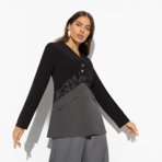 Жакет Модное сотрудничество. Состав: 65% п/э, 30% вискоза, 5% спандекс