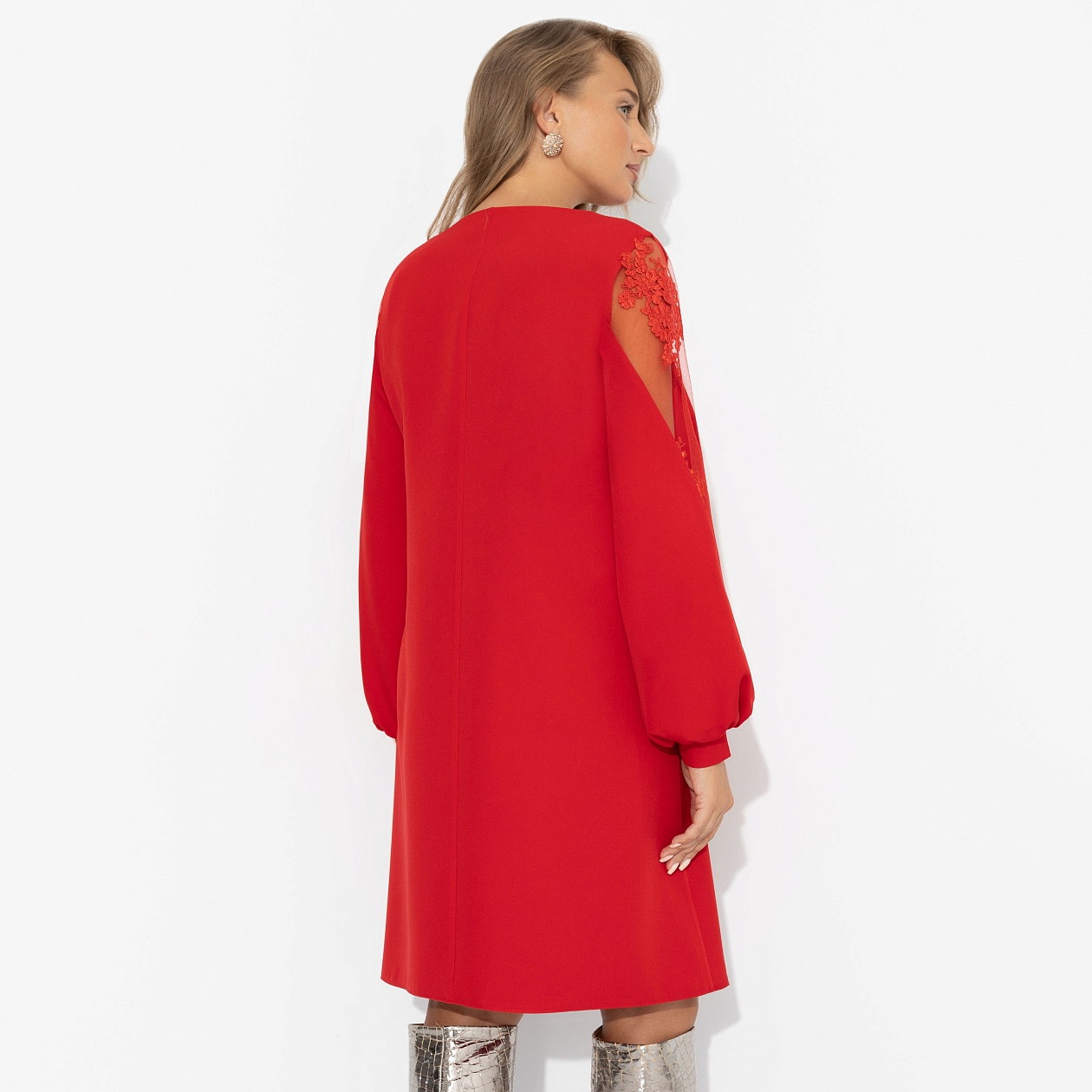 Платье Секрет любви (красное). Состав: 95% п/э, 5% эластан