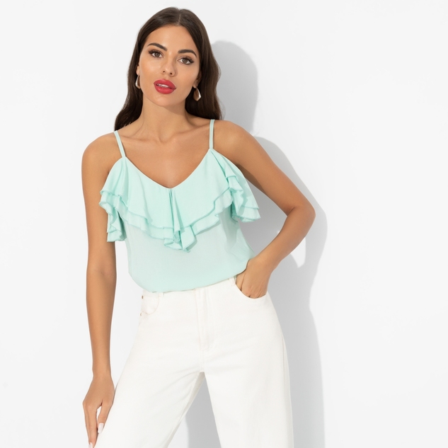 Топ Смотри не засмотрись (мятный) 