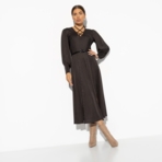 Платье Высокие требования (brown, с ремешком). Состав: 95% пан, 5% спандекс