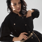 Пик элегантности (super black, с поясом). Состав: 90% хлопок, 10% вискоза