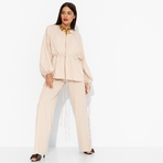 Брючный костюм Приручённый шик (3 в 1, бежевый). Состав: 65% п/э, 30% вискоза, 5% эластан